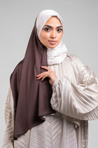 Beige to Brown Pleated Satin