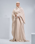 Beige Satin Jacquard butterfly