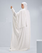 White Satin Jacquard butterfly