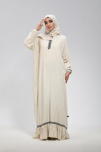 Beige Cotton Viscose