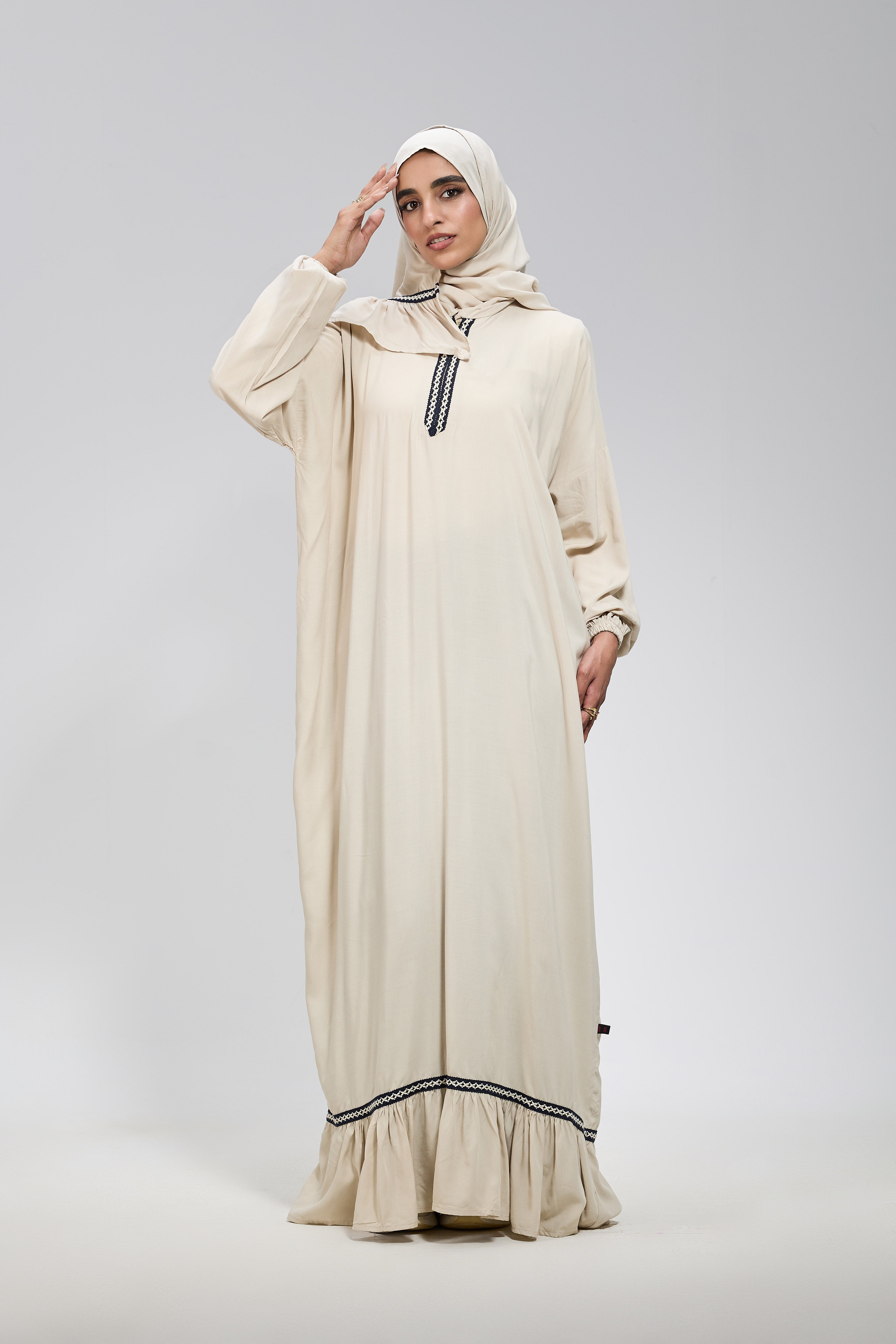 Beige Cotton Viscose