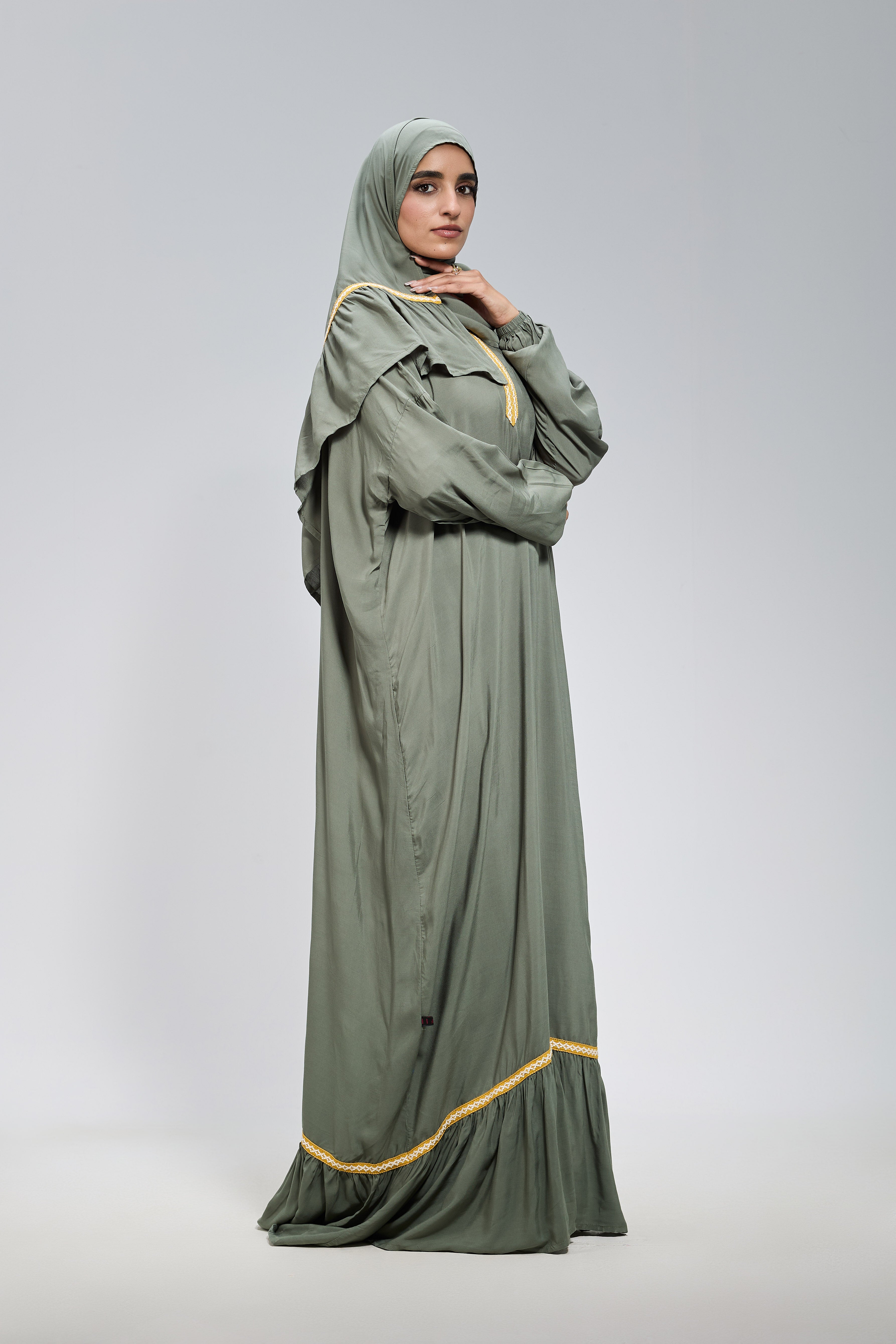 Olive Cotton Viscose