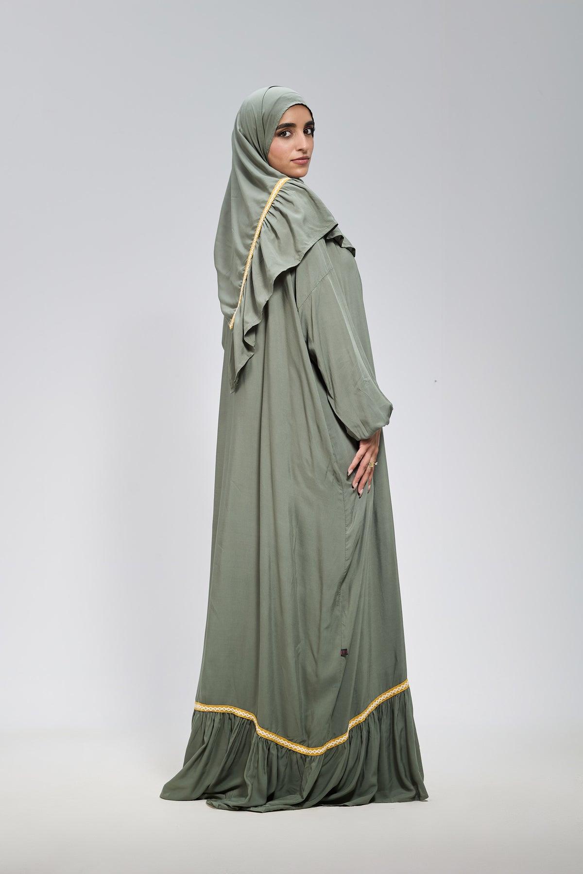 Olive Cotton Viscose