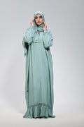 Teal Cotton Viscose