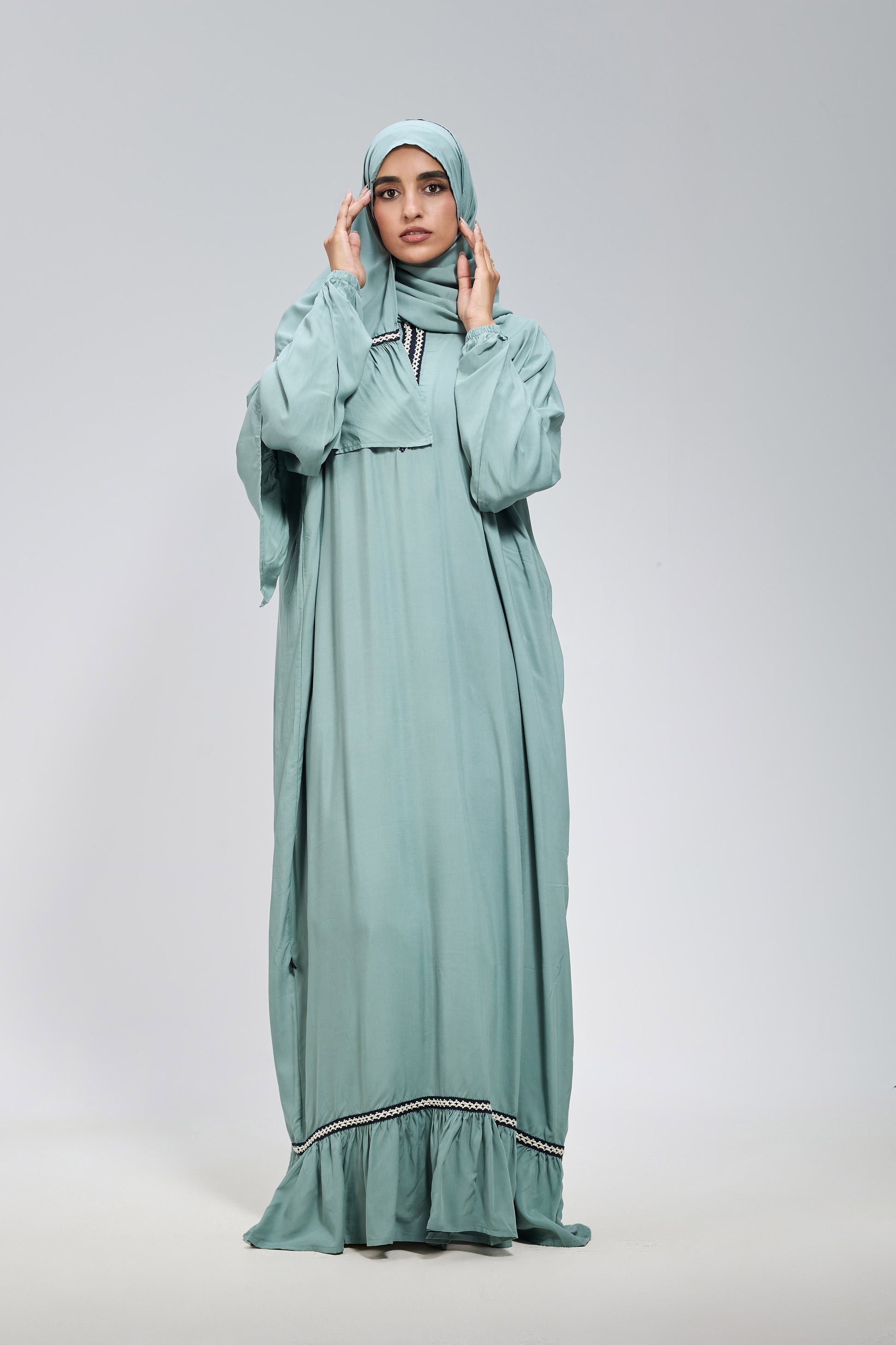 Teal Cotton Viscose