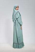 Teal Cotton Viscose