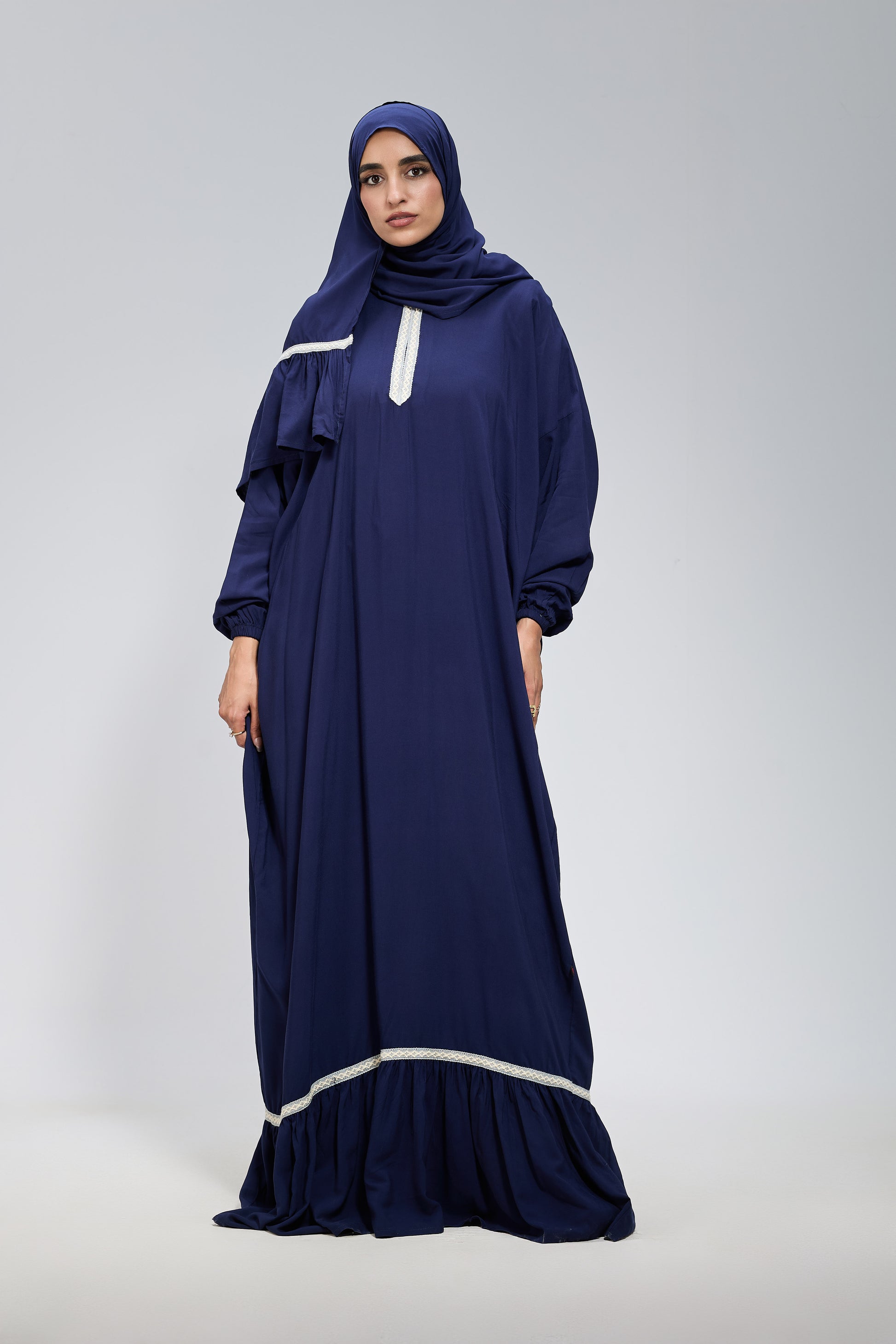 Navy Cotton Viscose