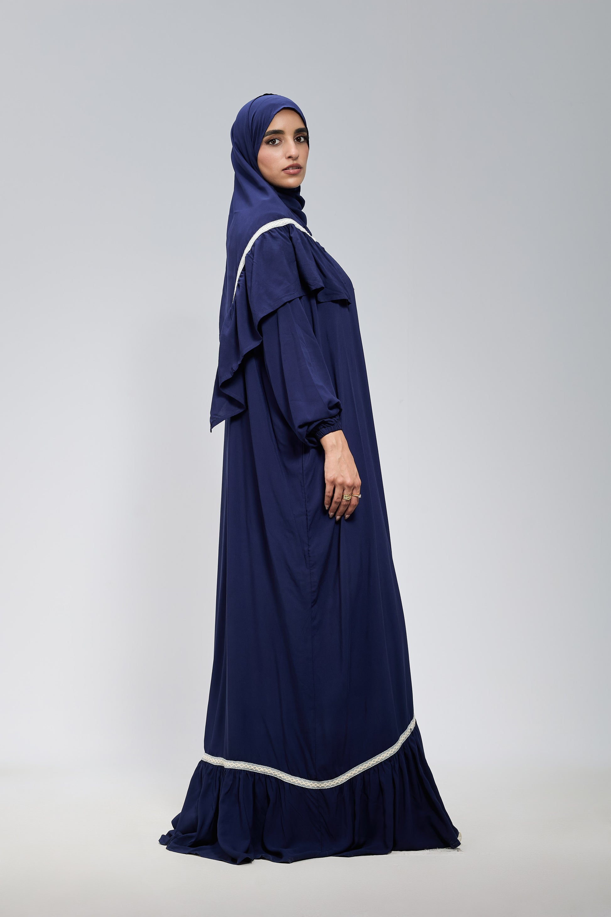 Navy Cotton Viscose