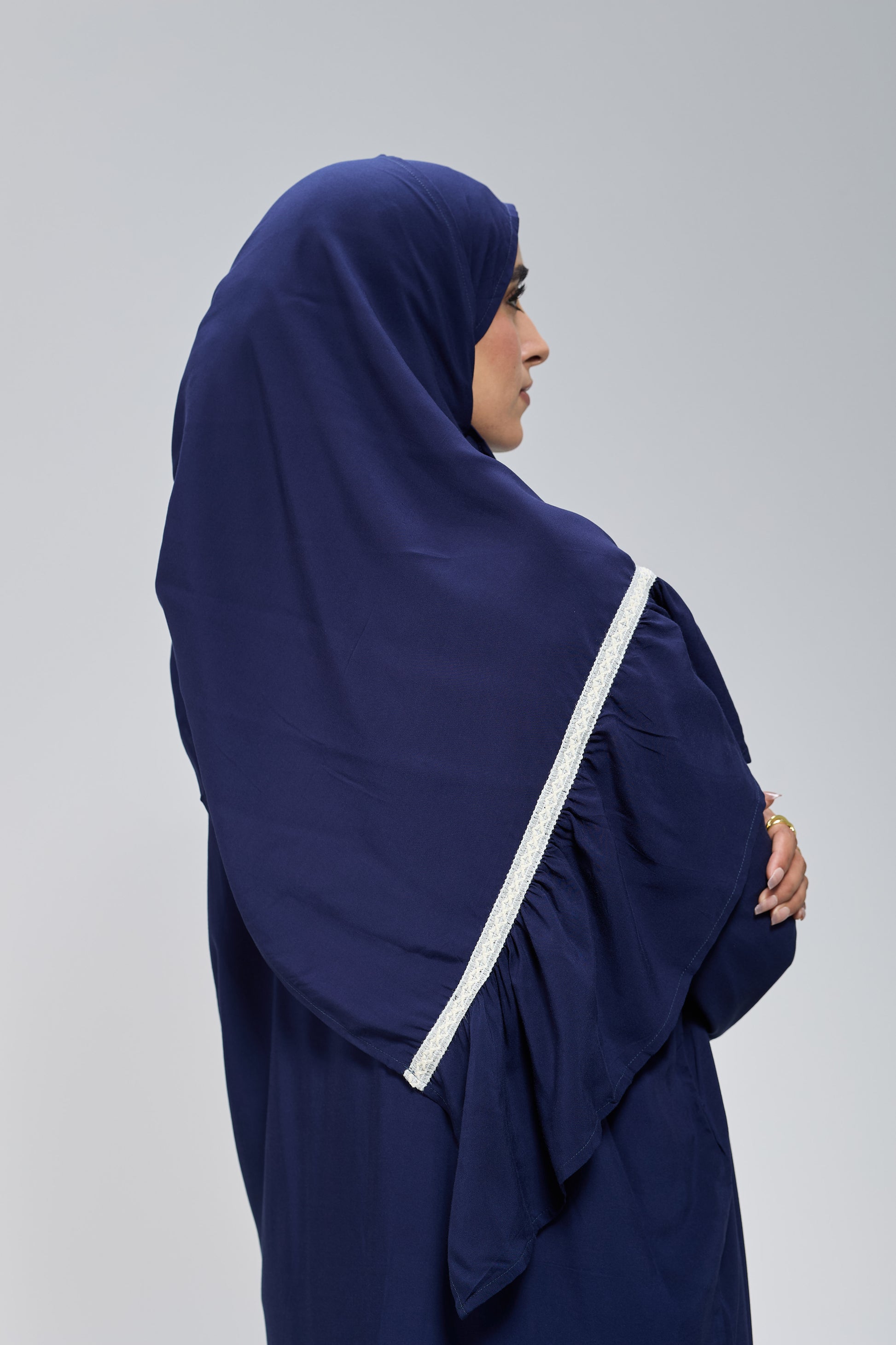 Navy Cotton Viscose