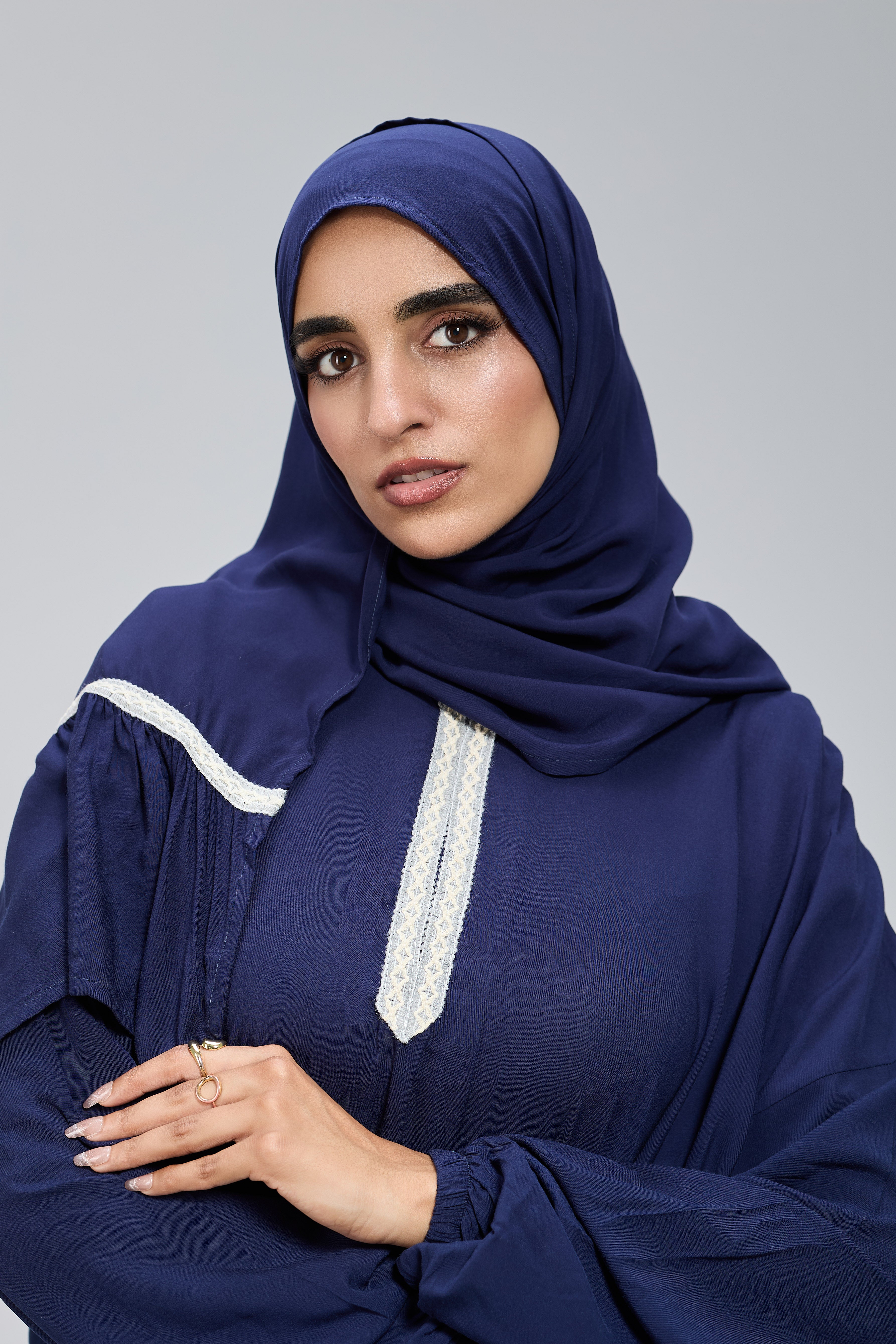 Navy Cotton Viscose
