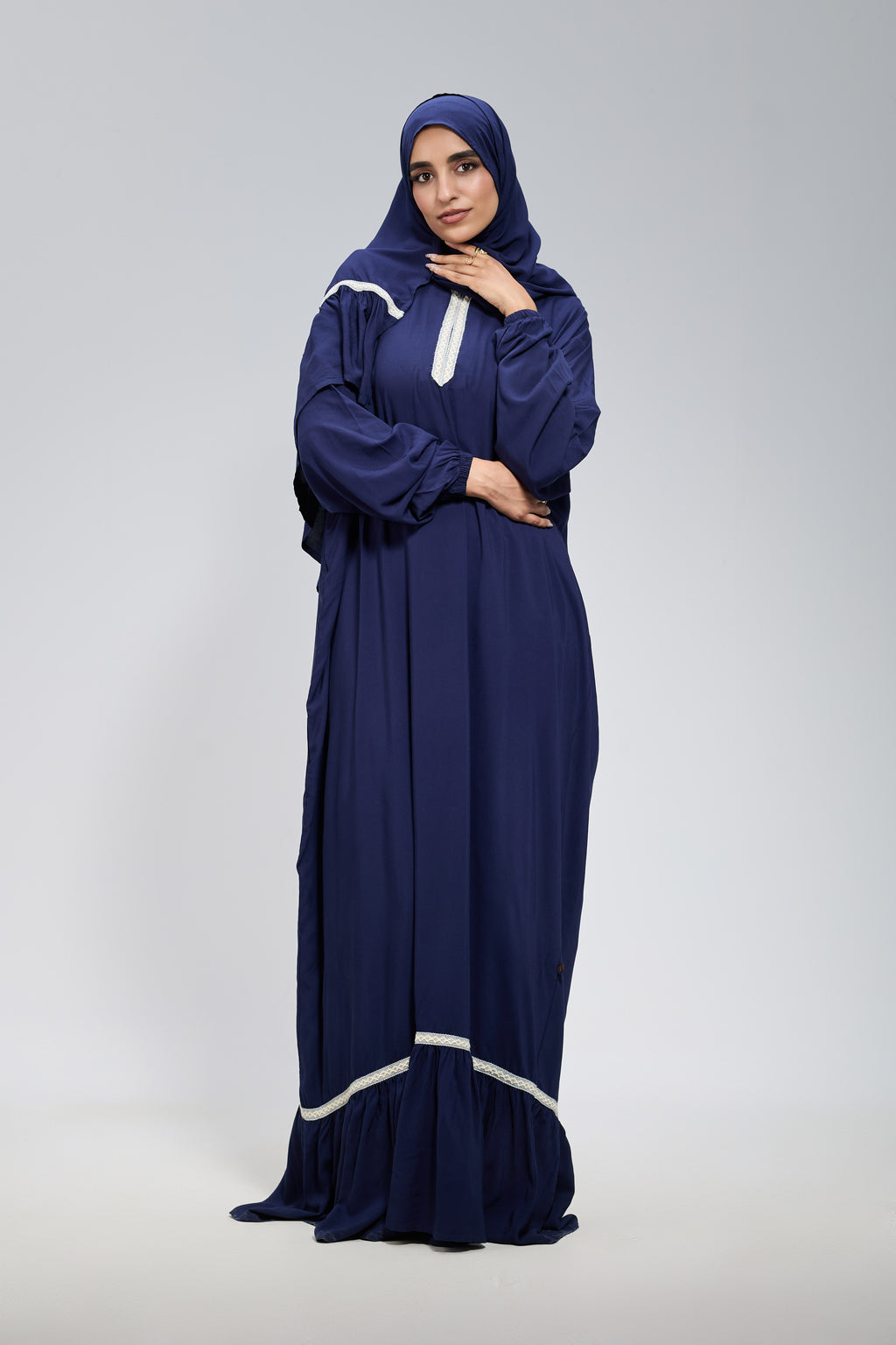 Navy Cotton Viscose