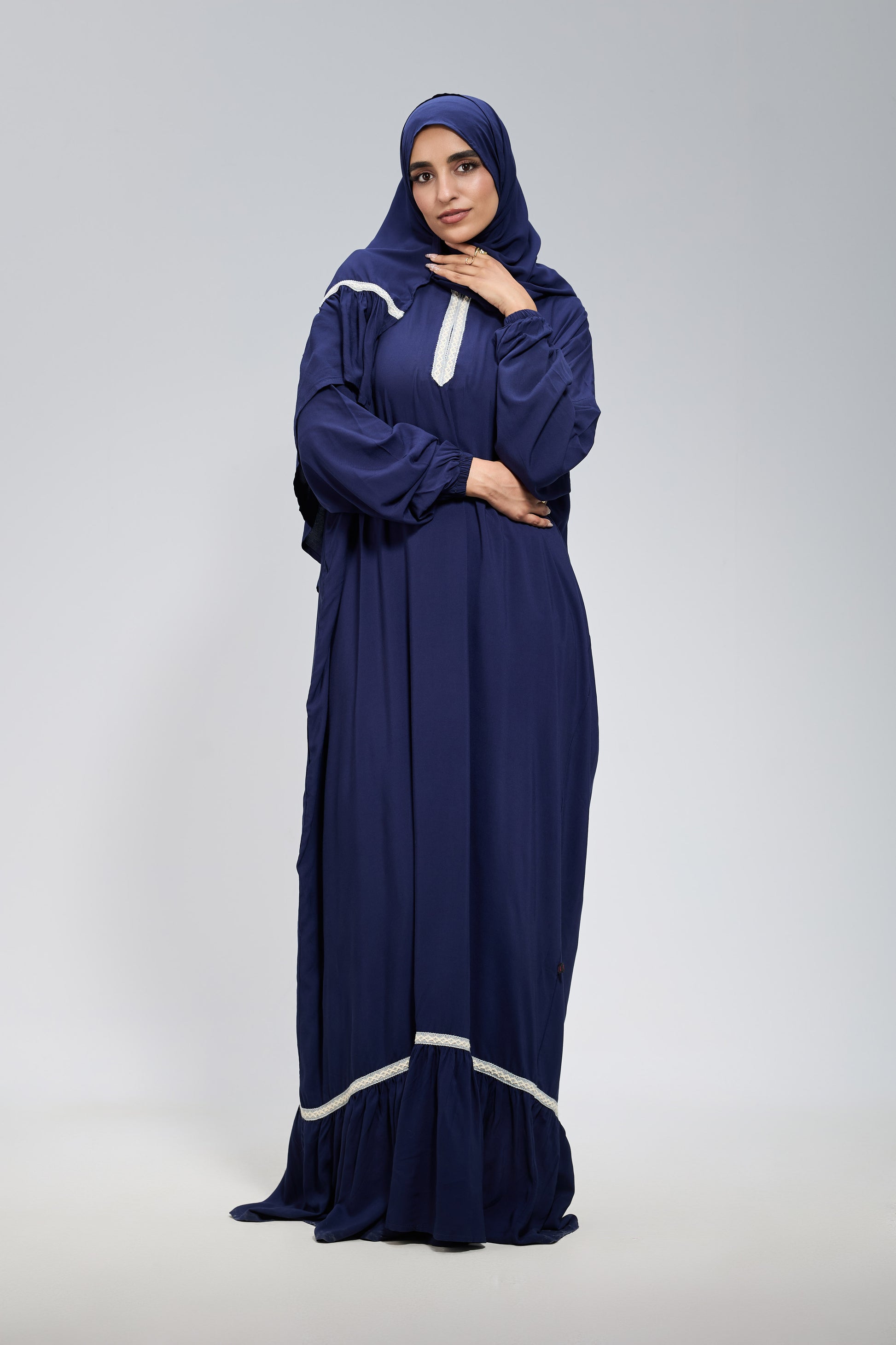 Navy Cotton Viscose