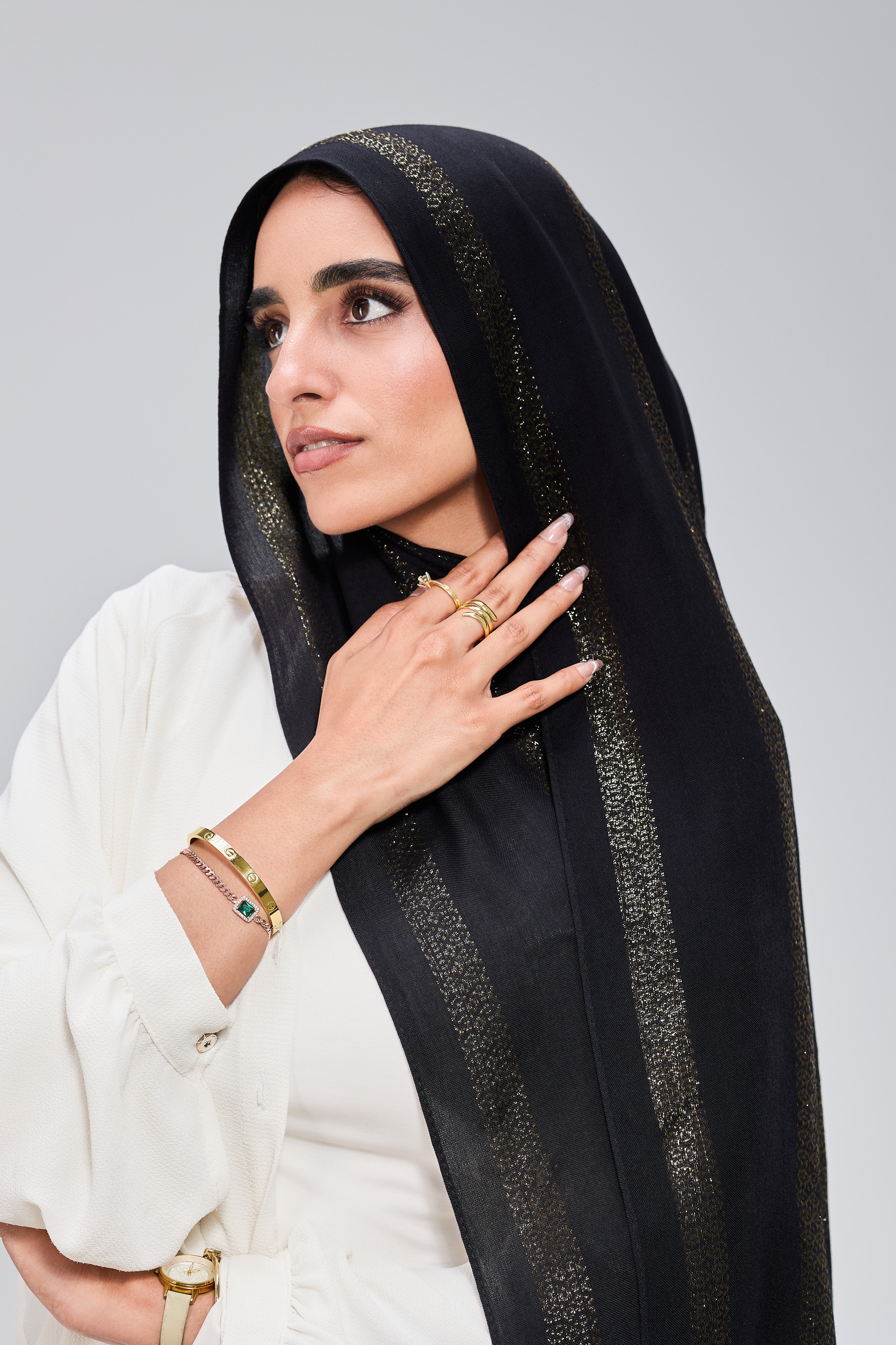 Gold Black cotton line