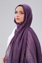 Purple Soft Embroidered Sponge
