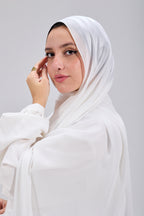 White Dubetta Satin