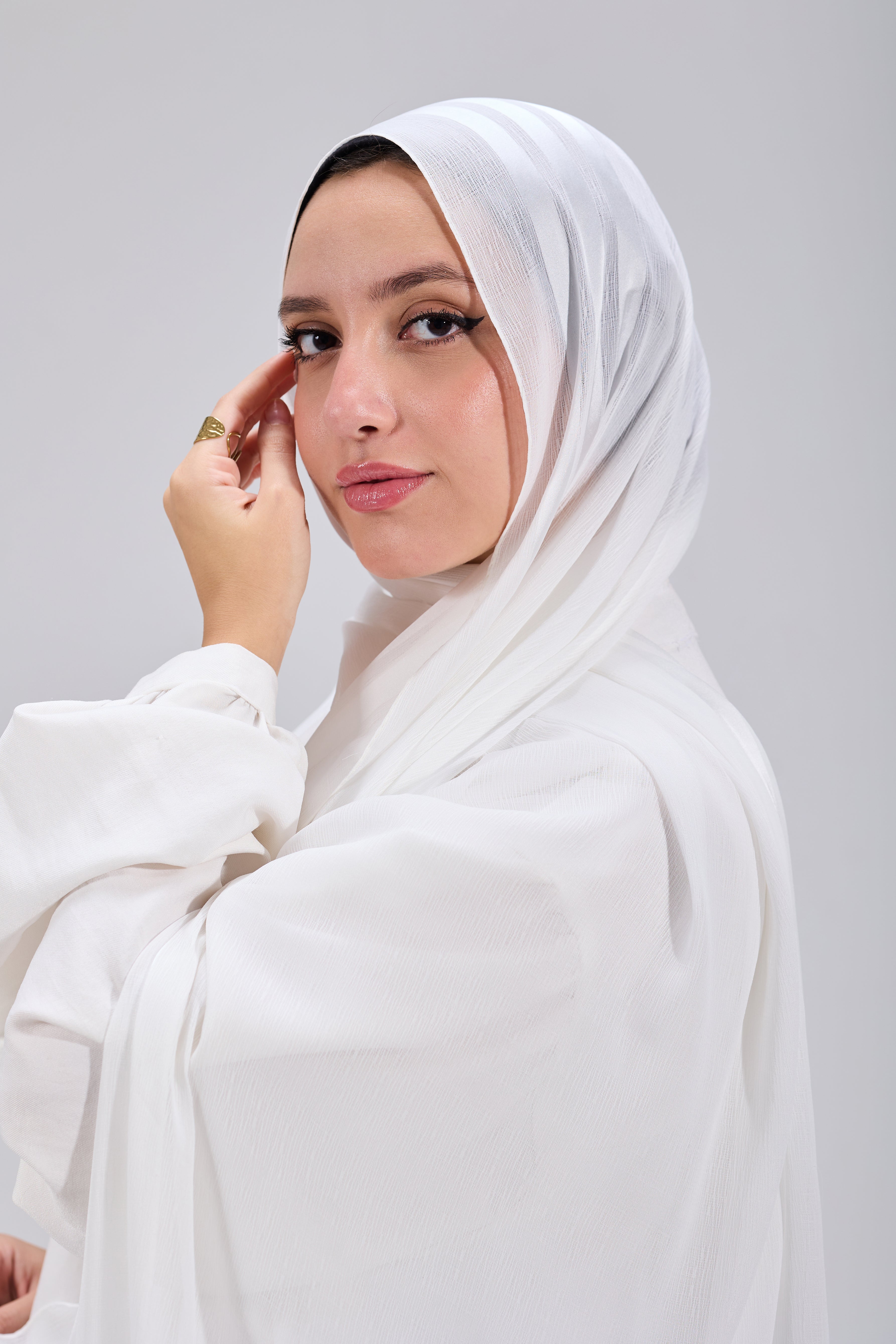 White Dubetta Satin