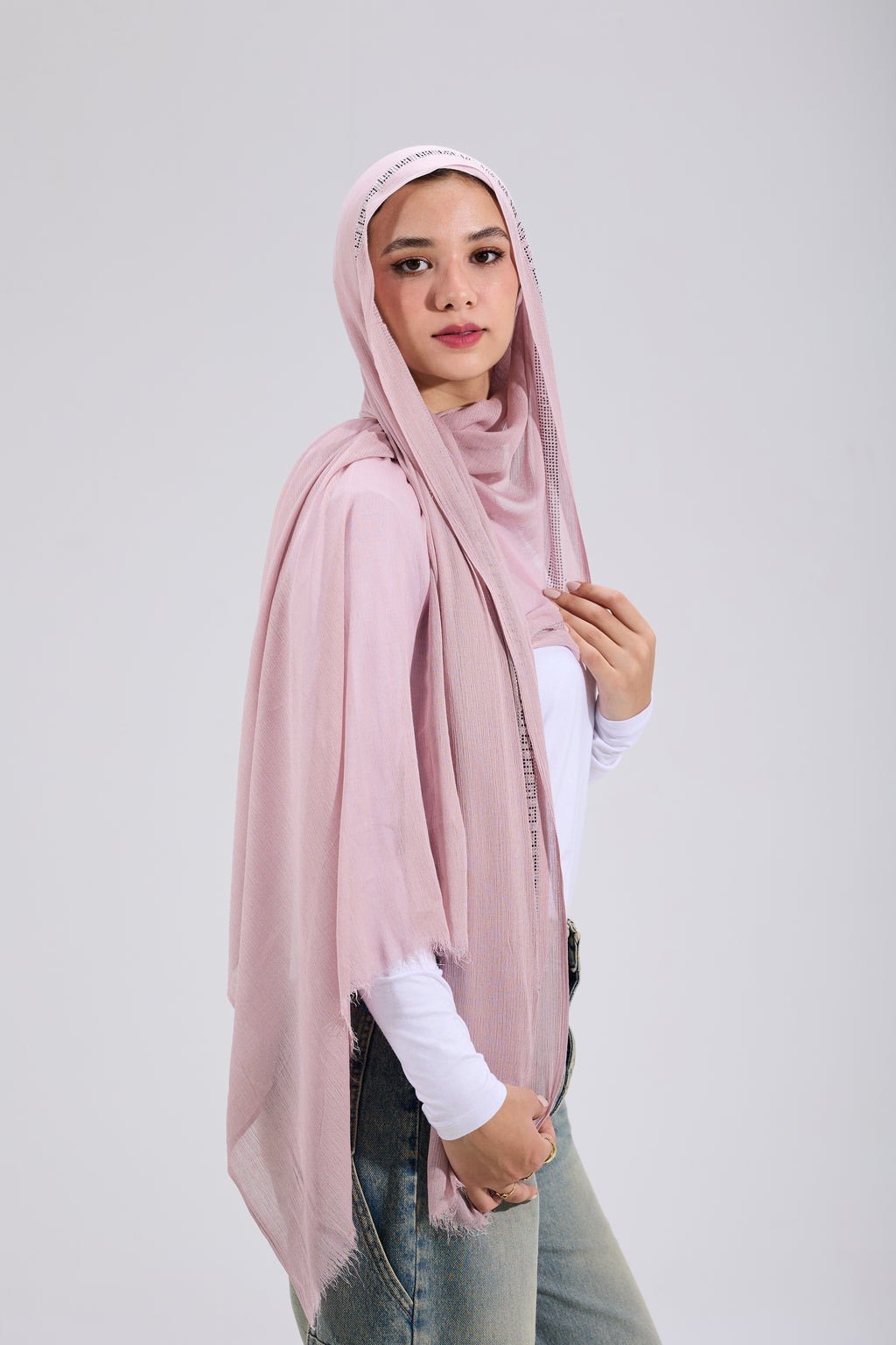 Pink Embroidered
