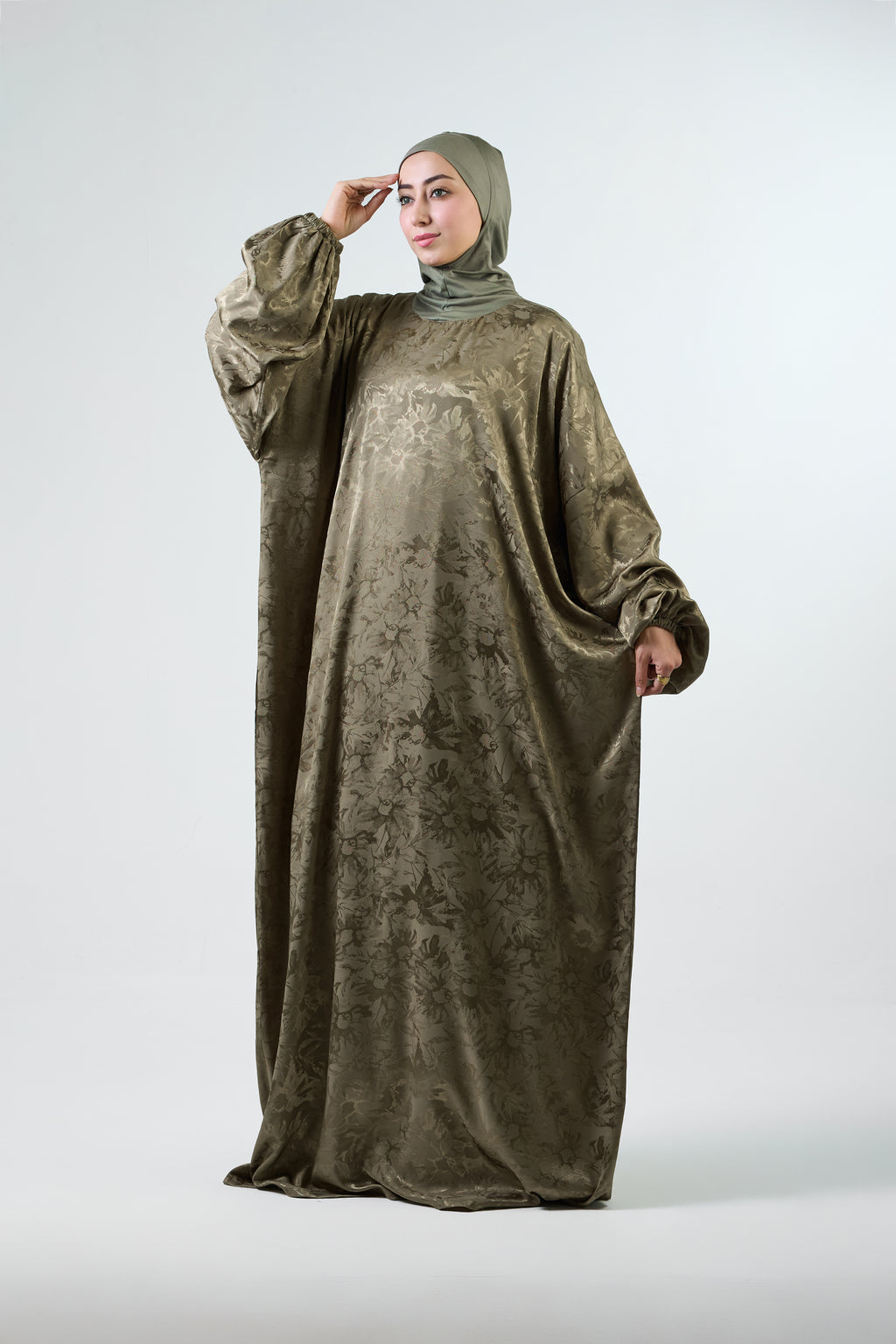 Olive Satin Ivora