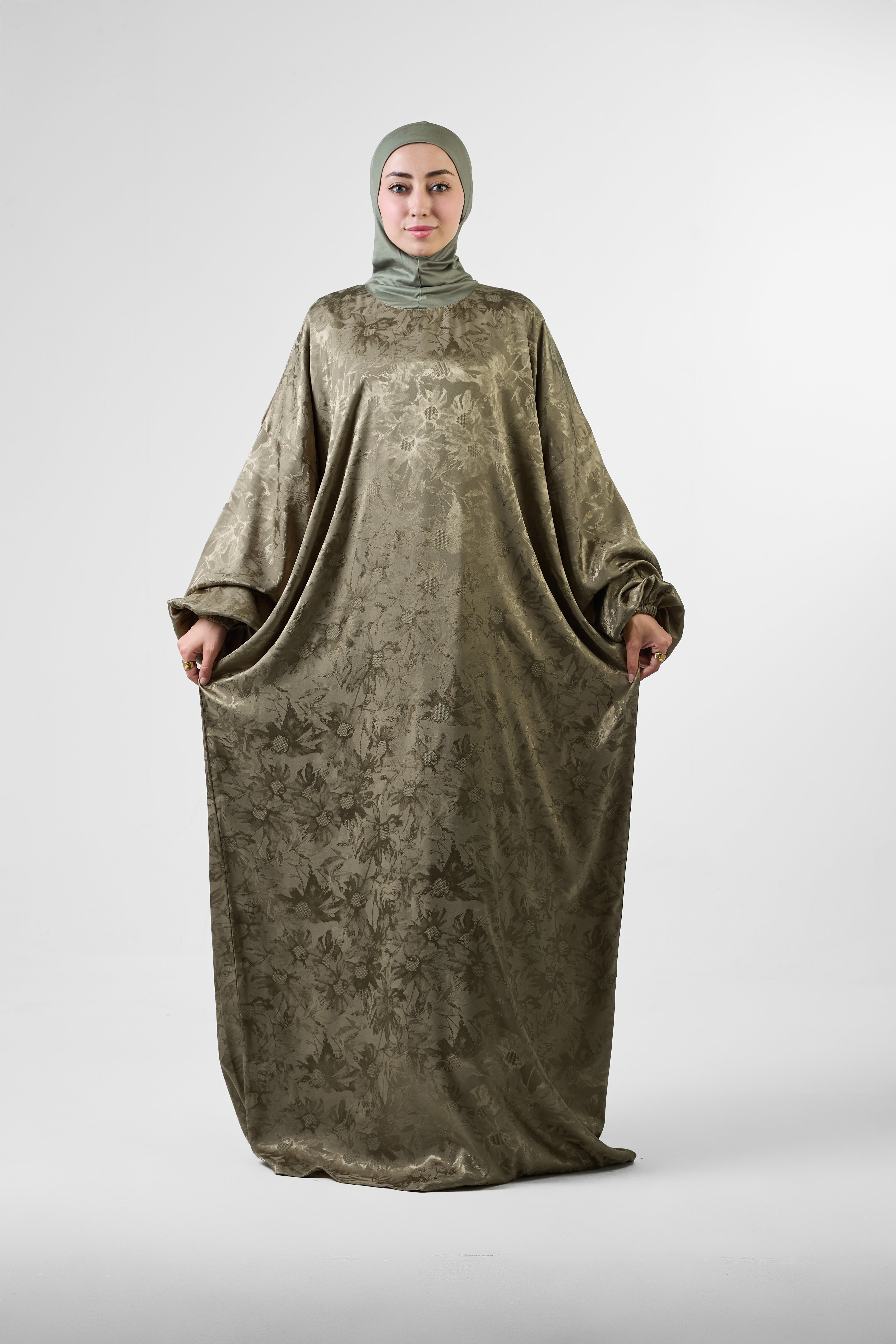 Olive Satin Ivora