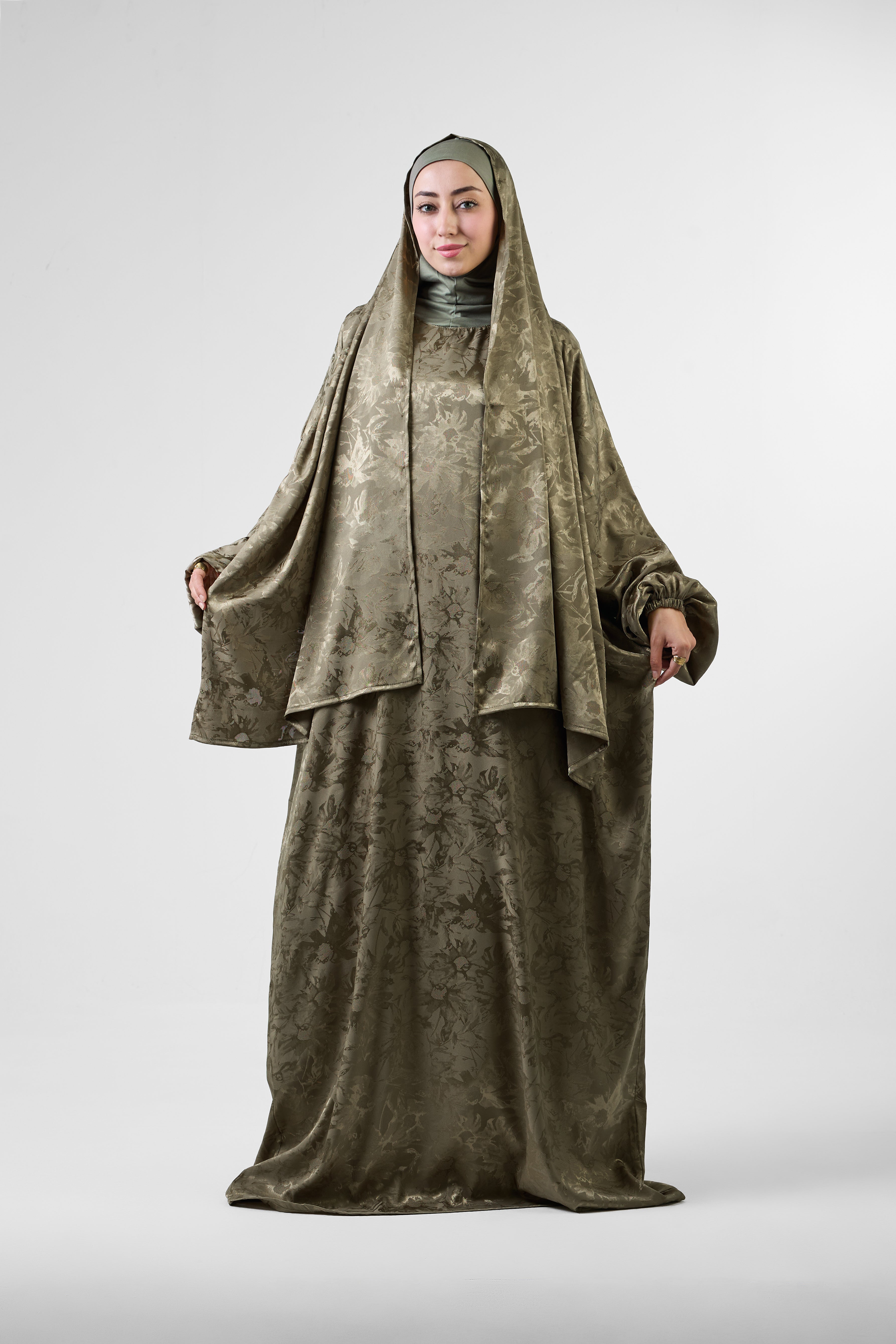 Olive Satin Ivora