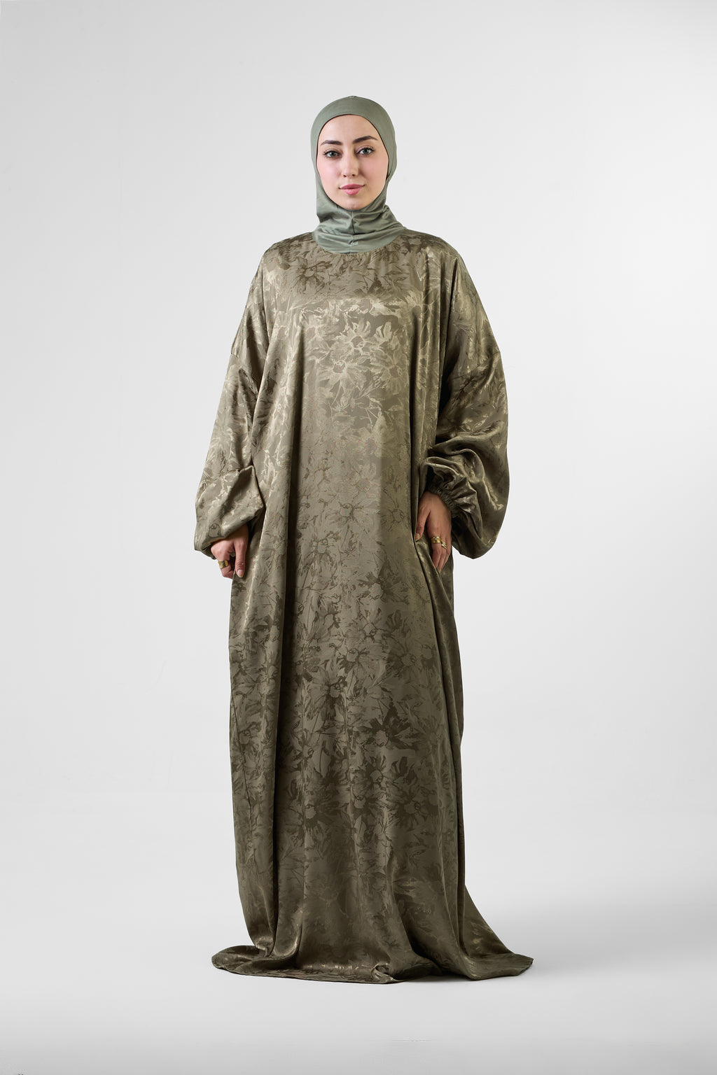 Olive Satin Ivora