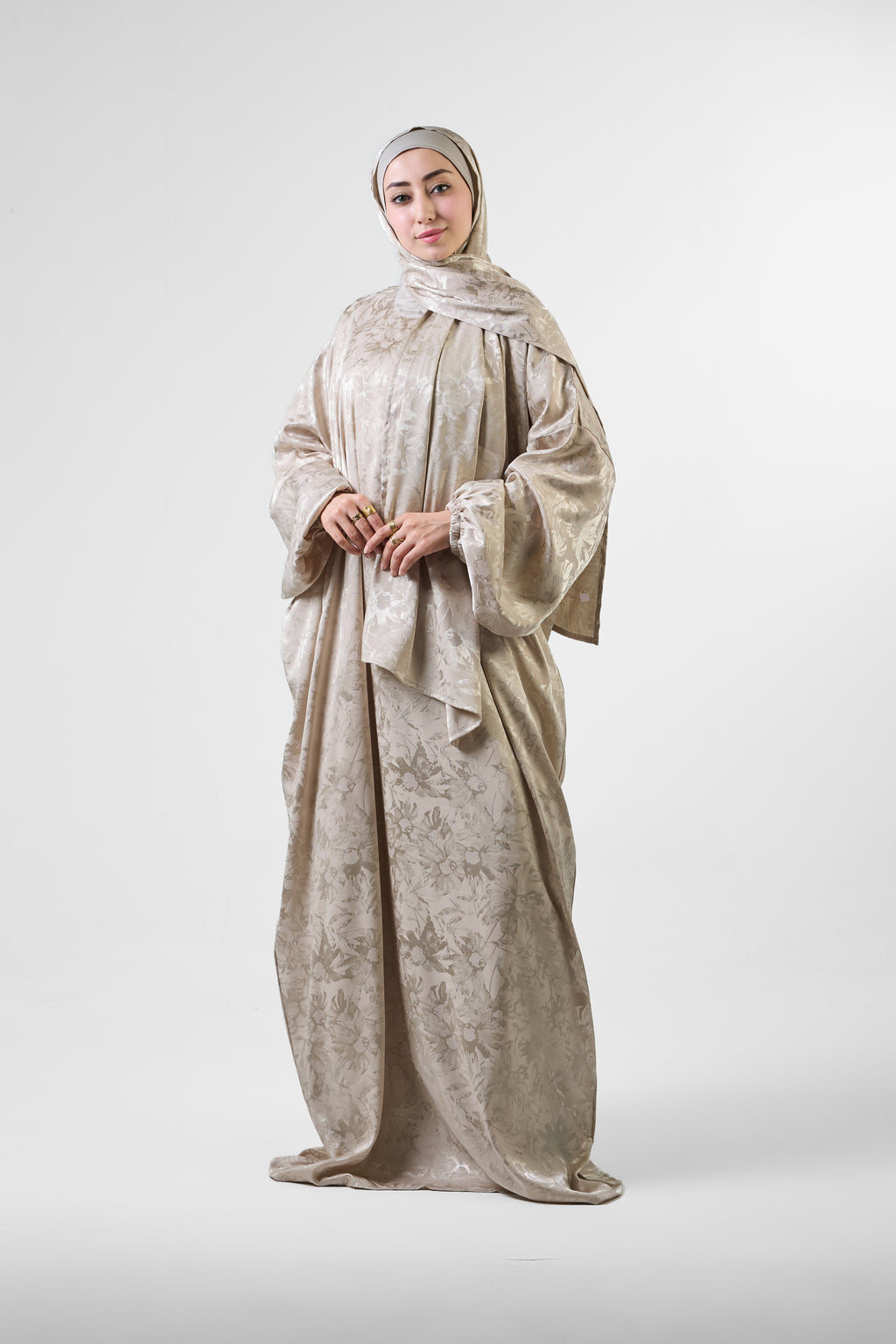 Beige Satin Ivora