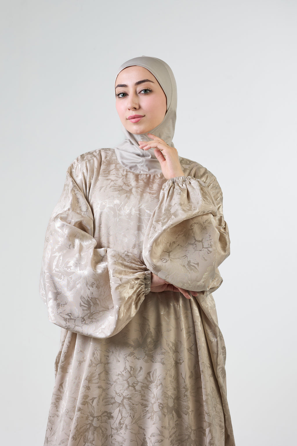 Beige Satin Ivora