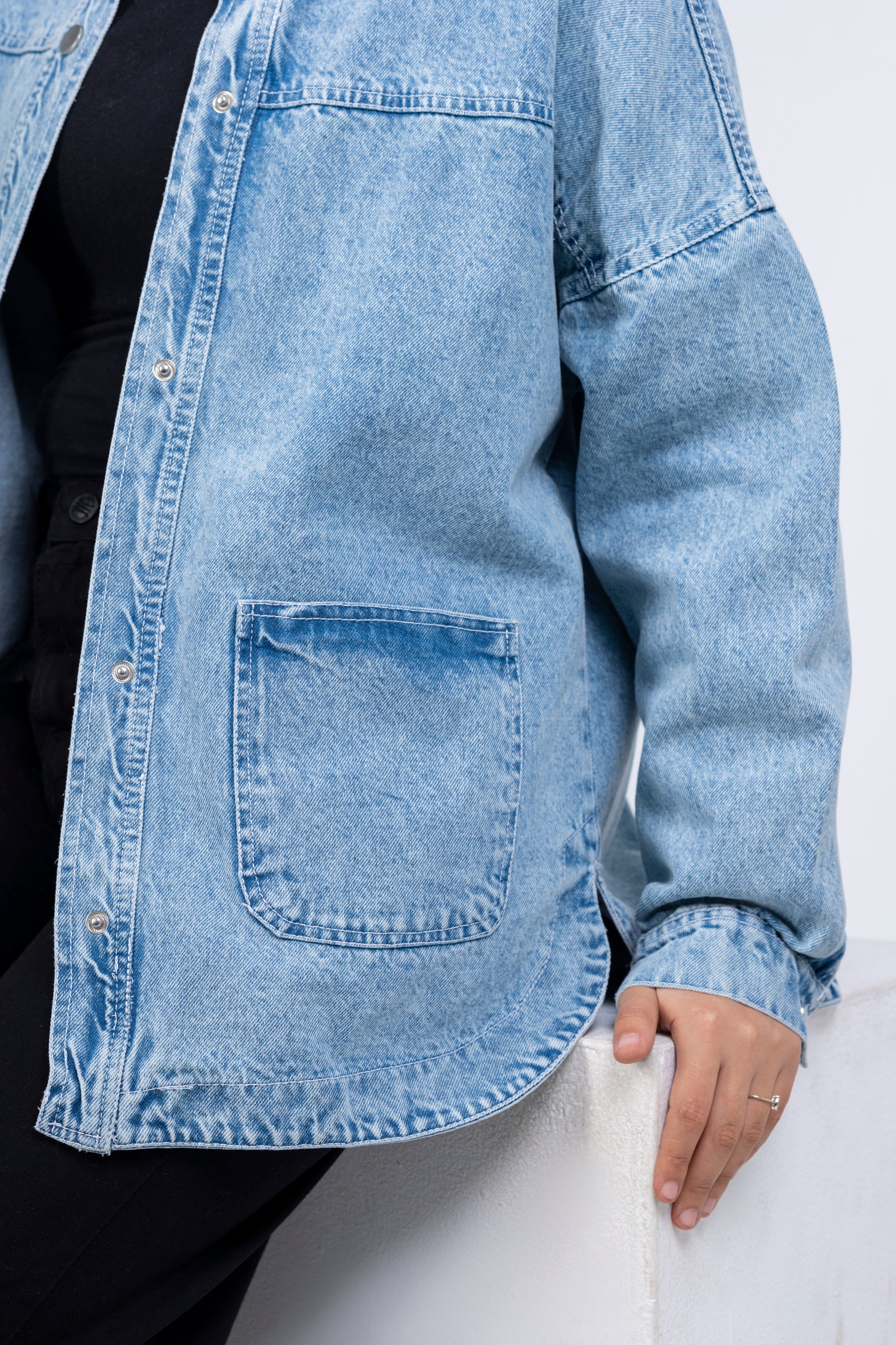 Long Denim Shacket